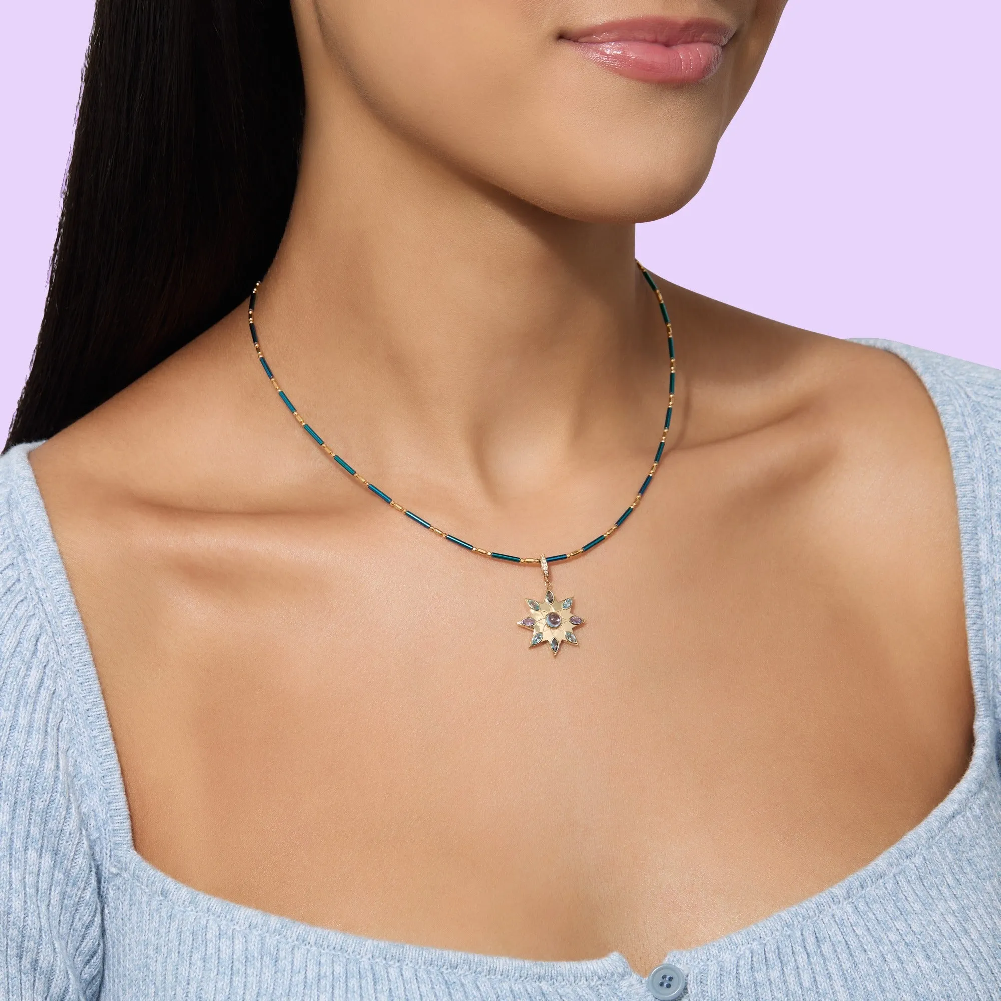 Ombré Ceramic 18K Necklace