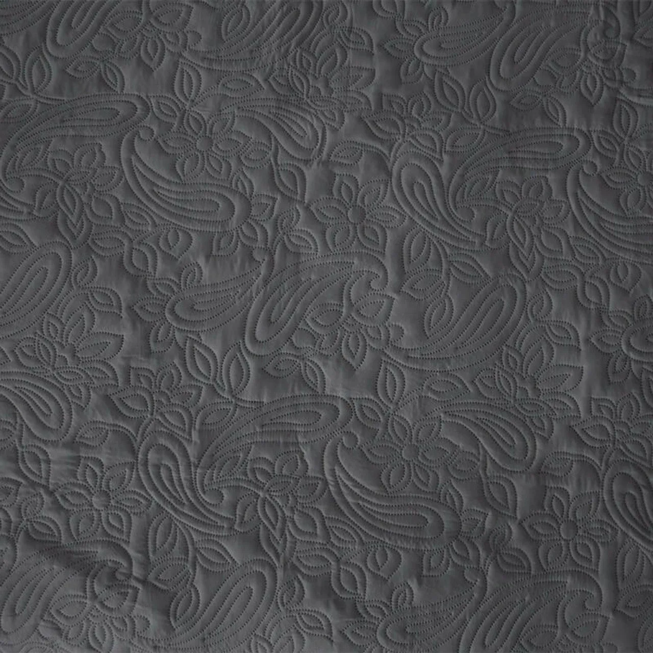 Paisley Charcoal Coverlet Set By Bambury