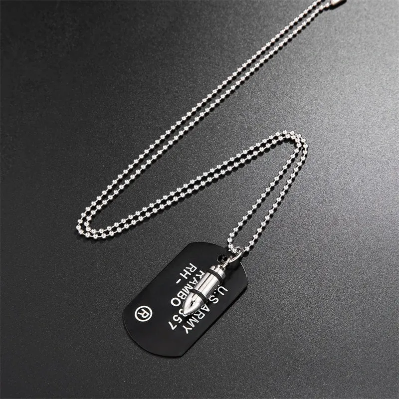 Playing Card Ace Spades Heart Pendant Necklace Sweater Chain Men's and Women's Fashion Military Brand Necklace Jewelry Gift