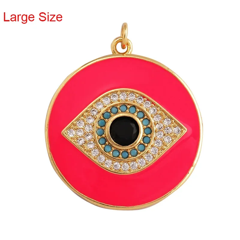 Protective Turkish Blue Evil Eye Charm Pendant with Zirconia