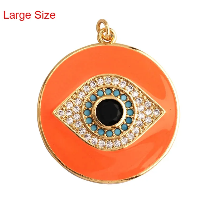 Protective Turkish Blue Evil Eye Charm Pendant with Zirconia