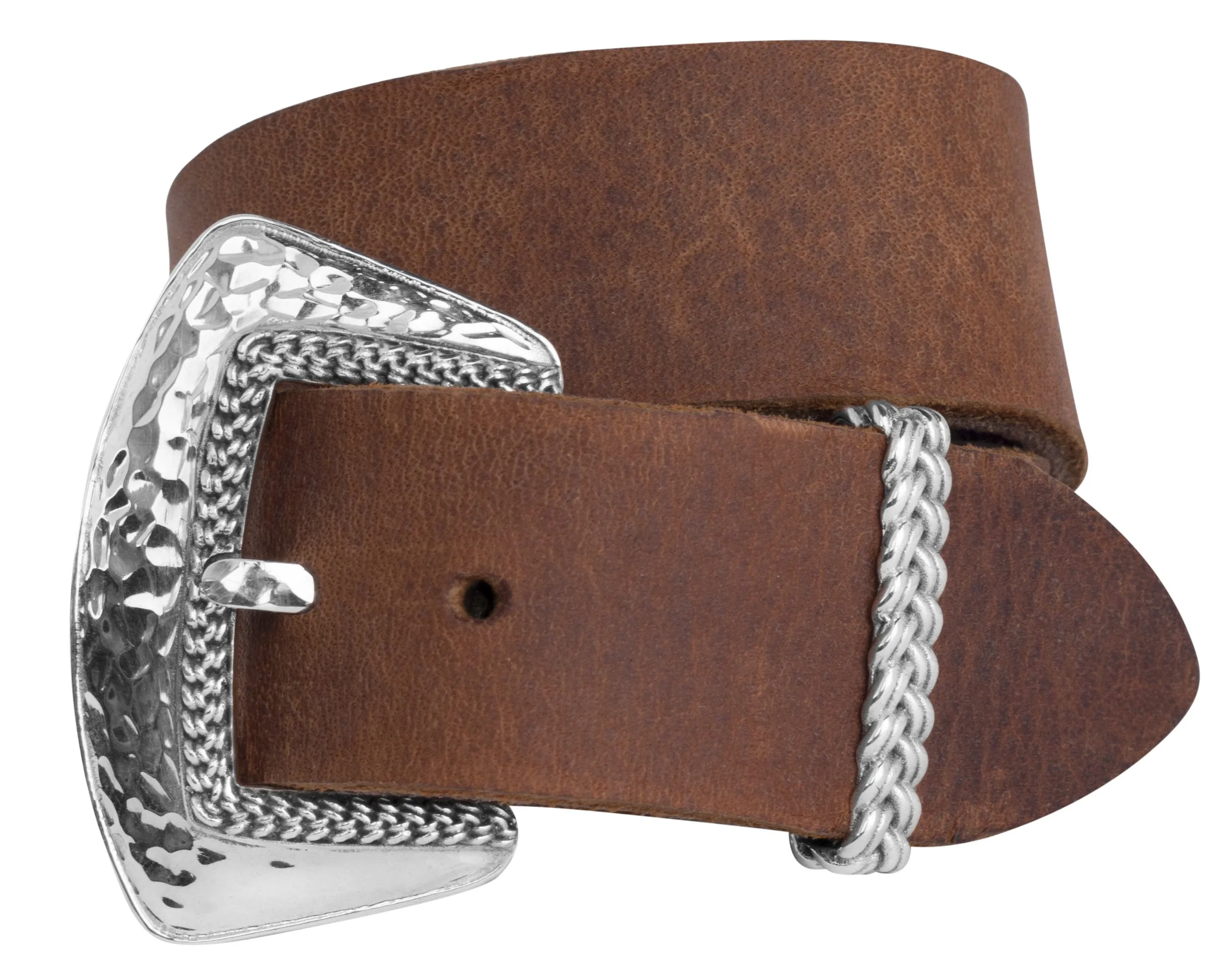 Santa Fe Drifter's Buckle | Hammered Sterling Silver