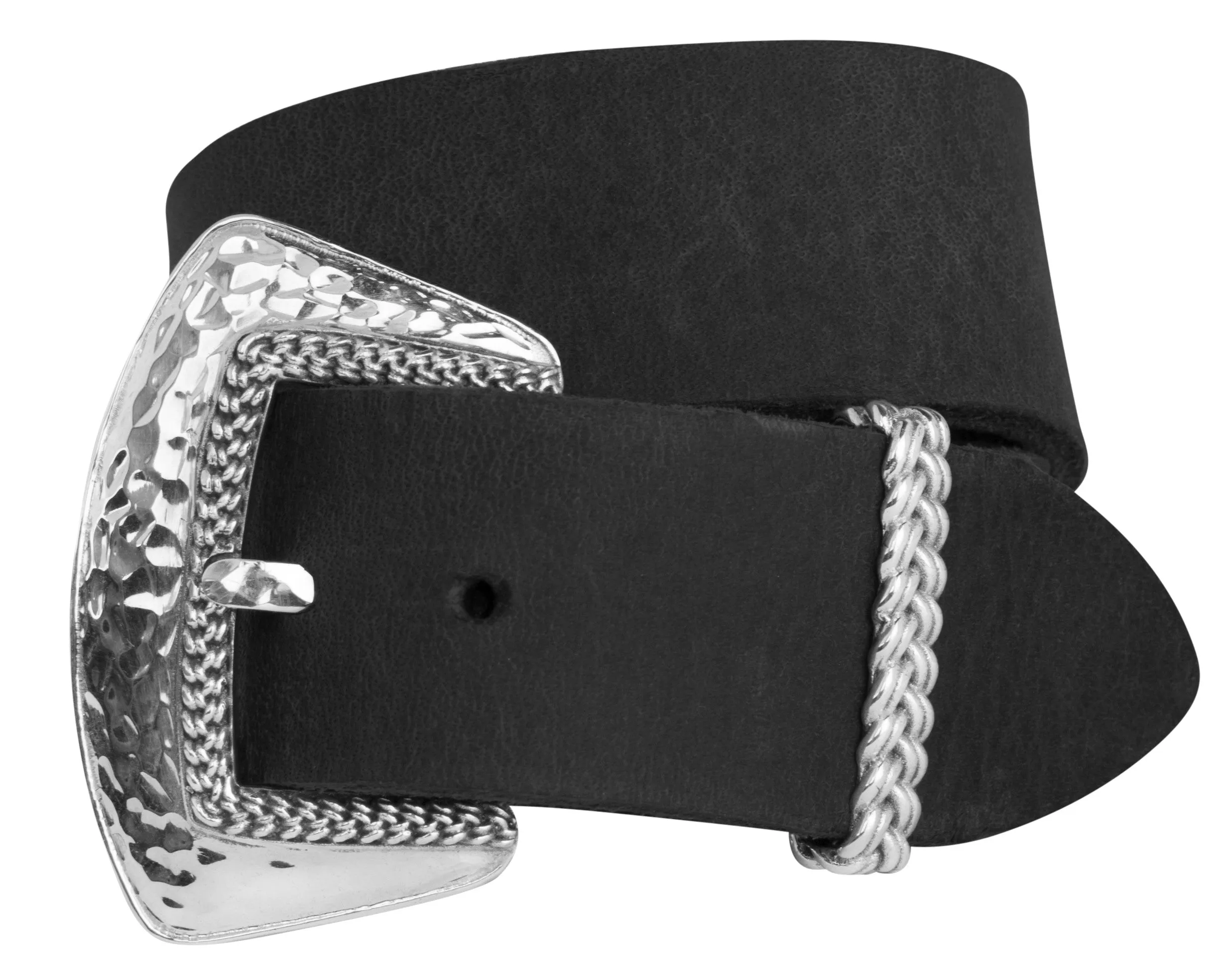 Santa Fe Drifter's Buckle | Hammered Sterling Silver