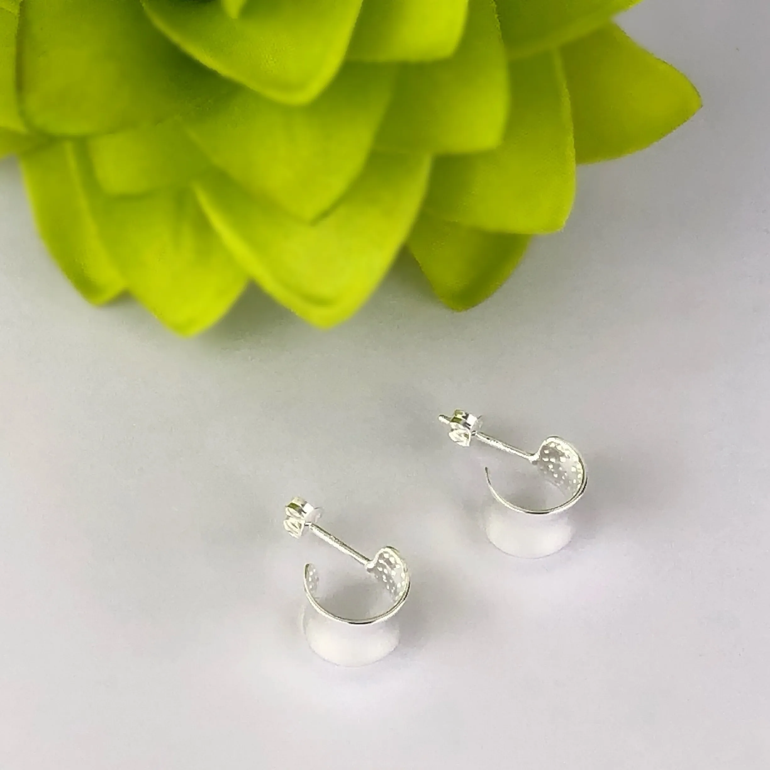 Silver Curl Earrings - VE499