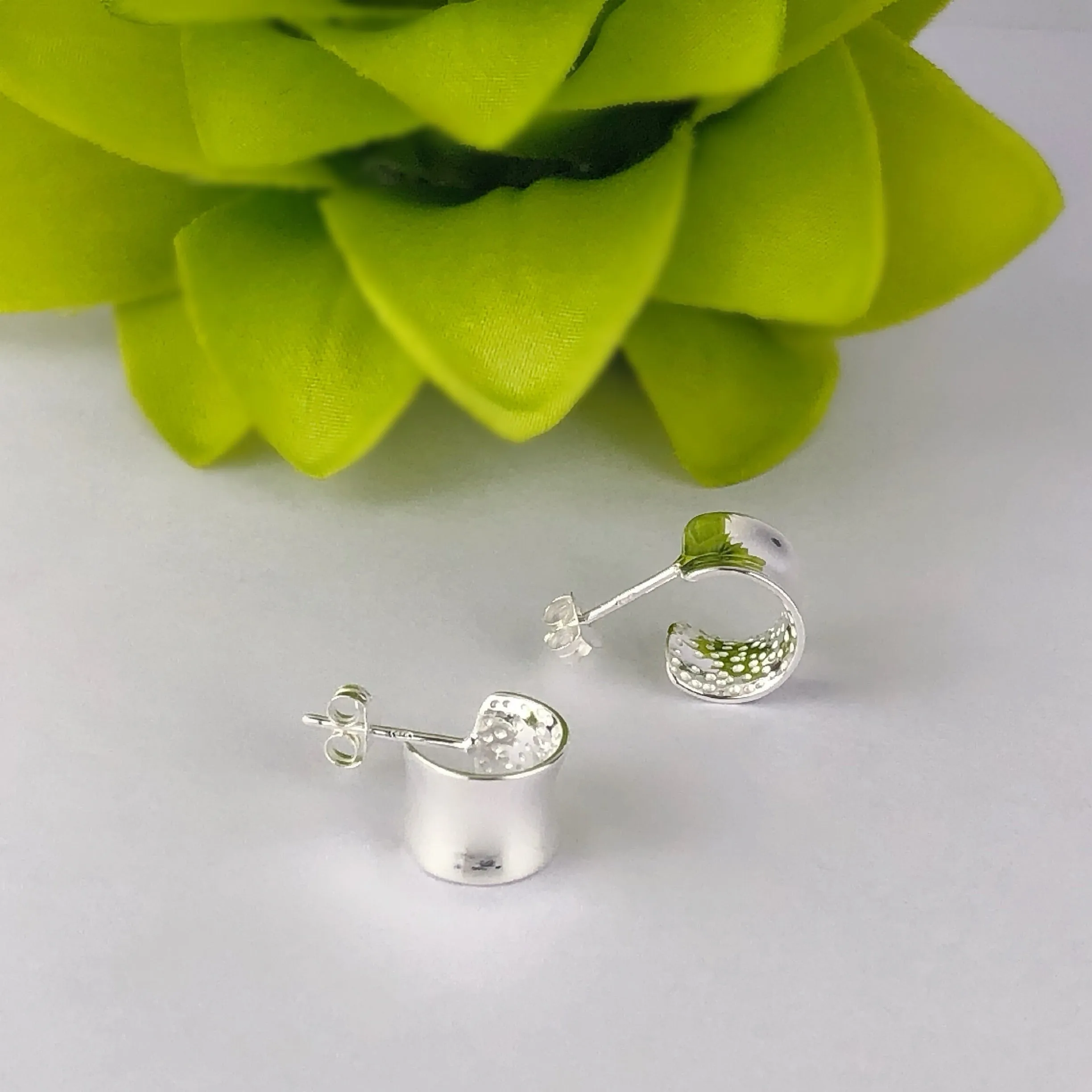 Silver Curl Earrings - VE499