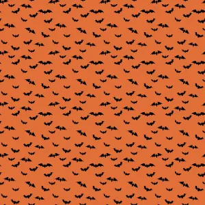 Sophisticated Halloween | Bats Orange by My Mind's Eye for Riley Blake | C14625-ORANGE