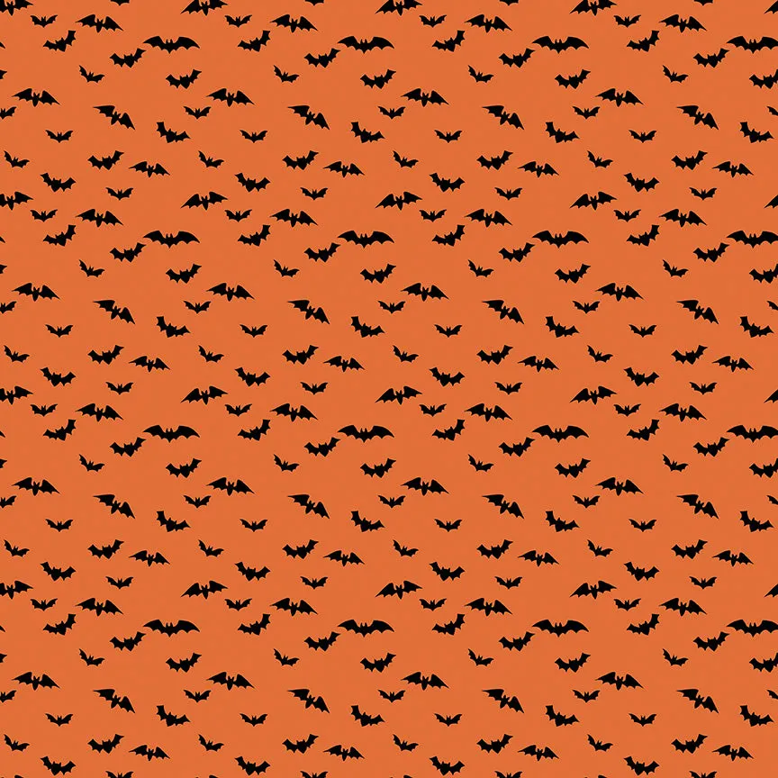 Sophisticated Halloween | Bats Orange by My Mind's Eye for Riley Blake | C14625-ORANGE