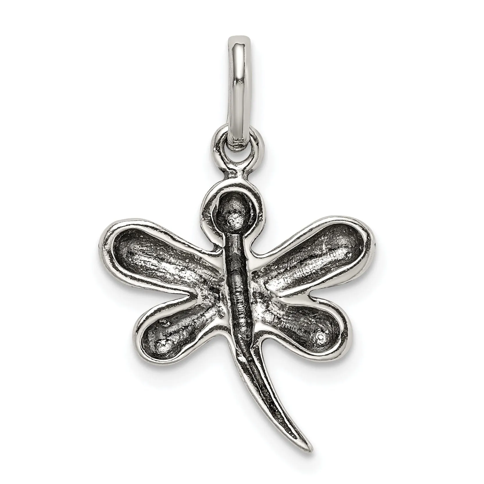 Sterling Silver Antiqued Dragonfly Pendant