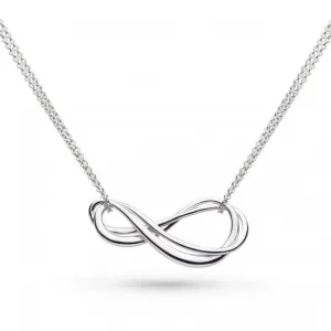 Sterling Silver Infinity Twin Chain Necklace 91162RP