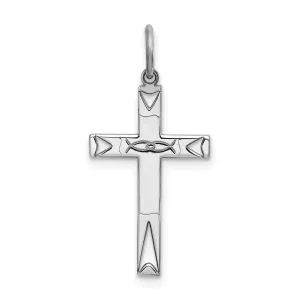 Sterling Silver Laser Designed Cross Pendant