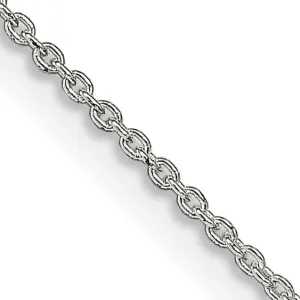 Sterling Silver Polished 1.00-mm Cable Chain