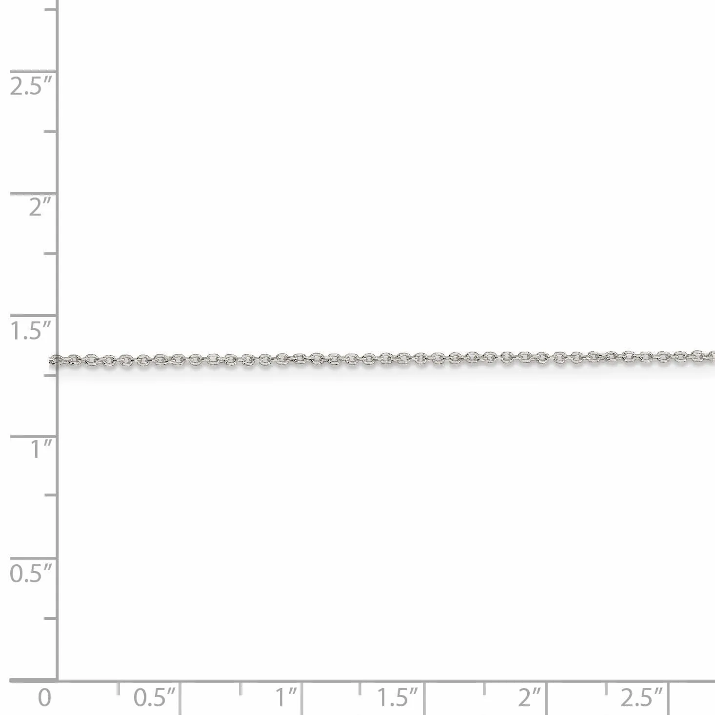 Sterling Silver Polished 1.00-mm Cable Chain