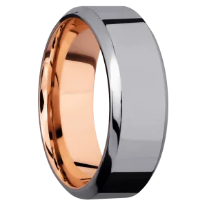 Tantalum with Polish , Polish Finish and 14K Rose Gold