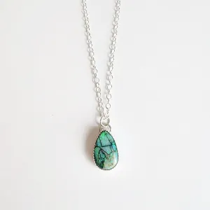 Teardrop Opal and Sterling Silver Necklace