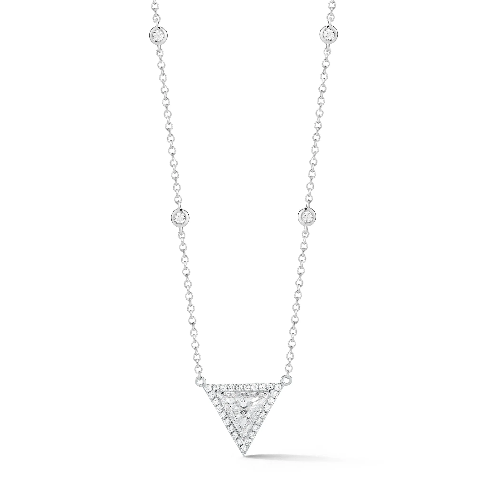 Trilliant-Cut Diamond Pendant Necklace