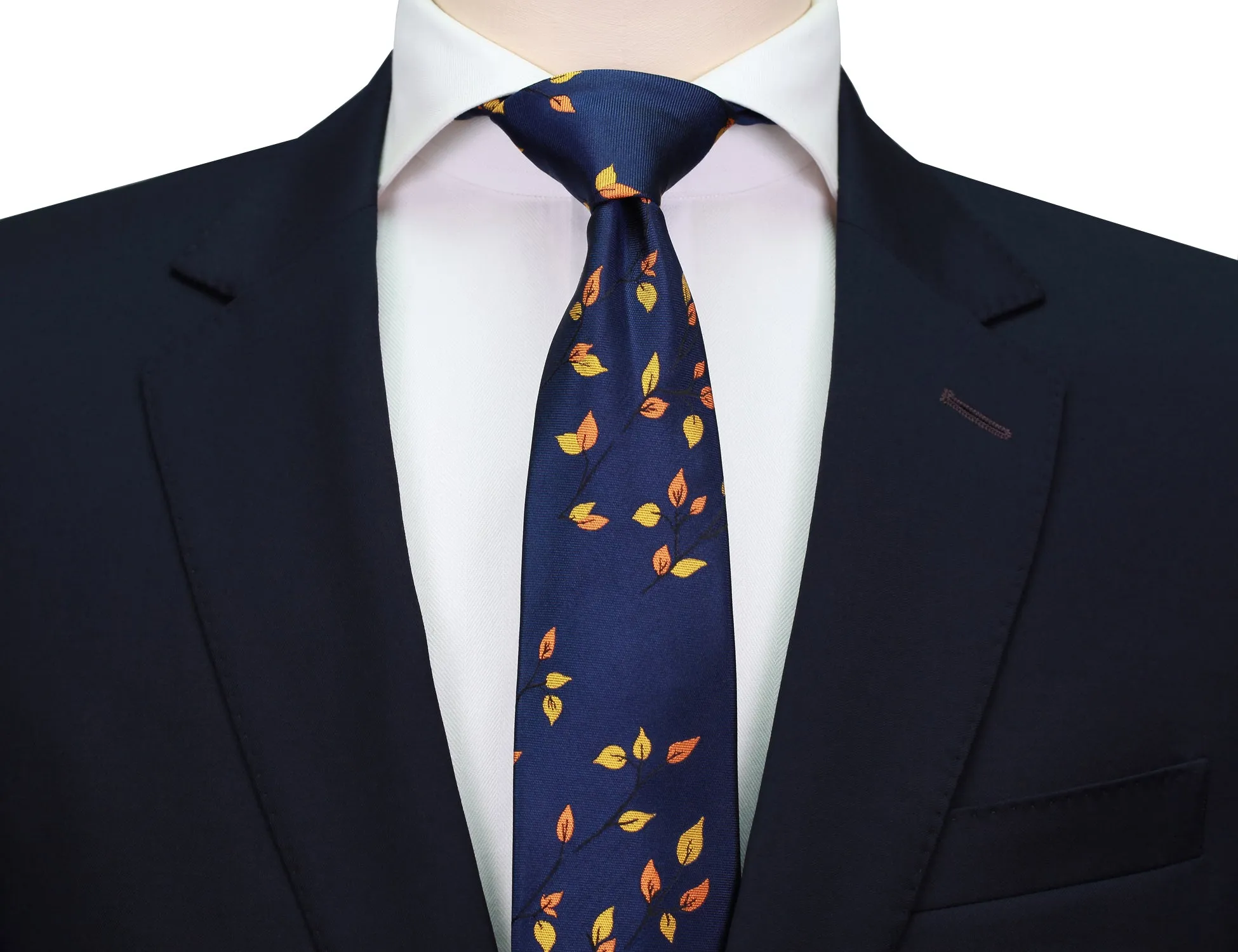 Twigs Tie in Dark Blue