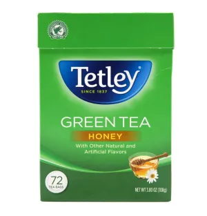 Wholesale Tetley Green Tea with Honey, 72 Tea Bags - 3.80oz