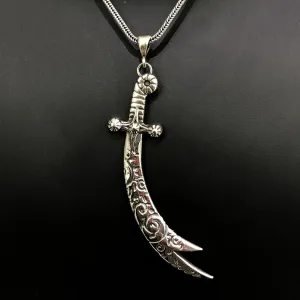 Zulfiqar Sword Silver Necklace